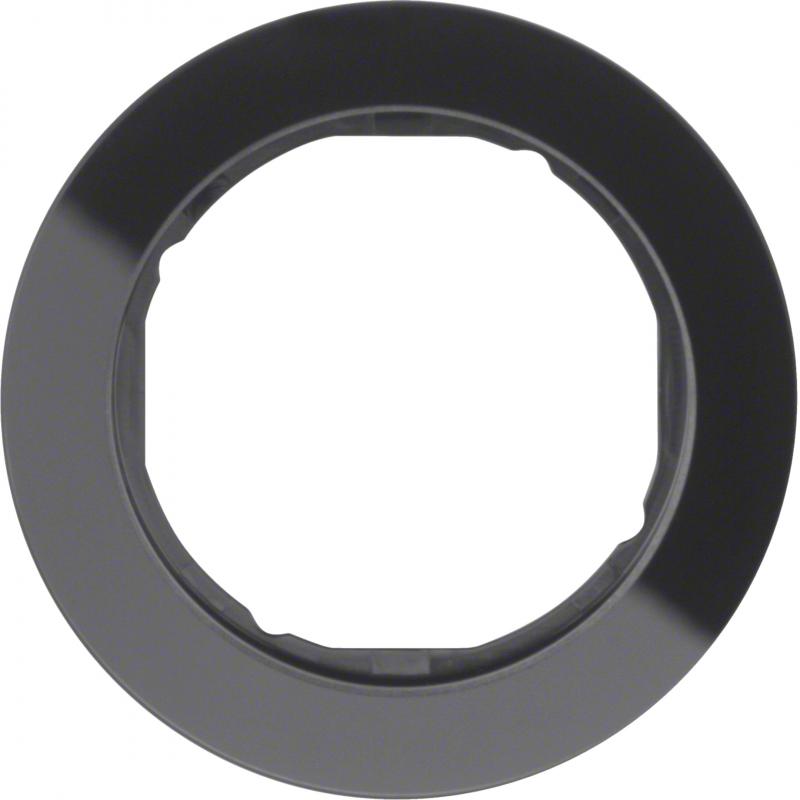 Hager Rahmen 1fach R.Classic Glas schw