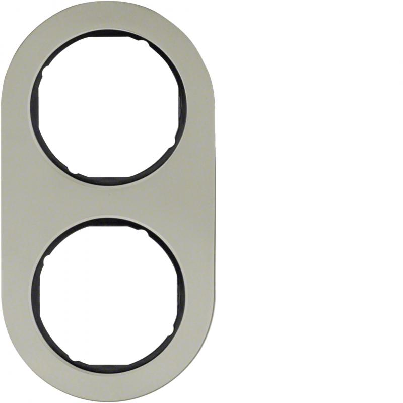 Hager Rahmen 2fach R.Classic E-Stahl schw