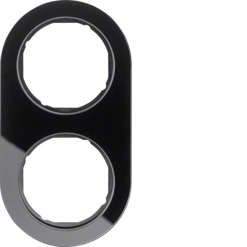 Hager Rahmen 2fach R.Classic Glas schw