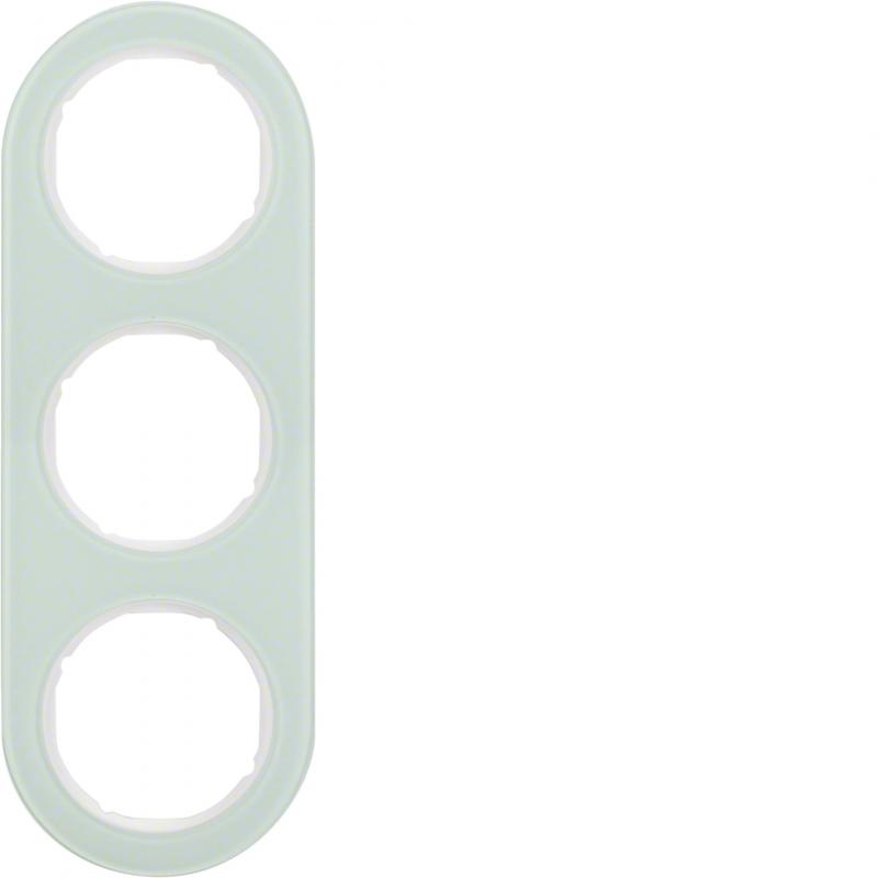 Hager Rahmen 3fach R.Classic Glas pw