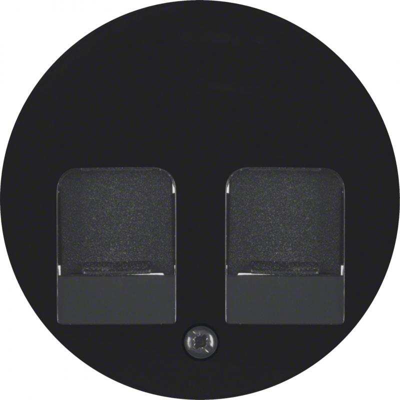 Hager Zentralstück m 2 Staubs R.Cl schwarz