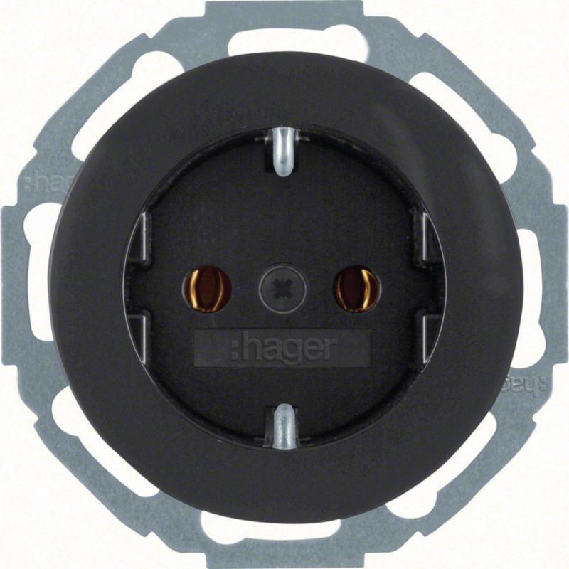 Hager Steckdose SCHUKO Serie R.classic sw