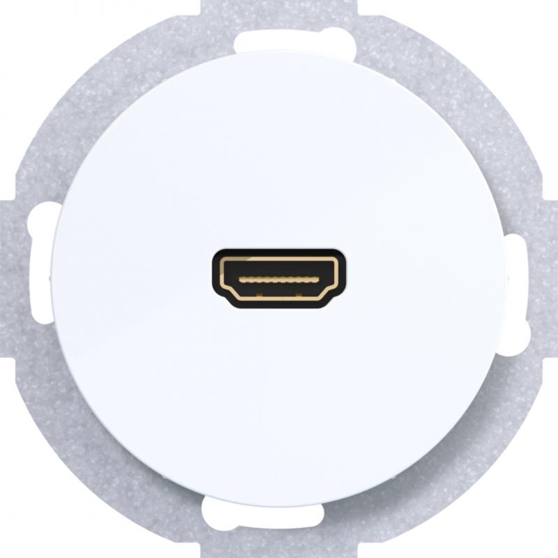 Hager HDMI Steckdose R.Cl polarweiß glänz