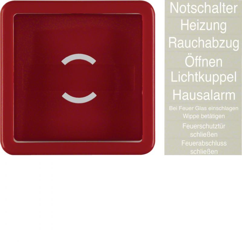 Hager Z-st. m.G.scheibe u. Folie WGUP IP44 rot