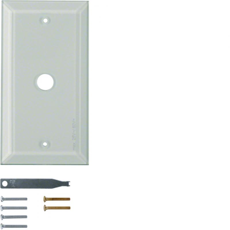 Hager Glasabdeckplatte 1f. klar System TS