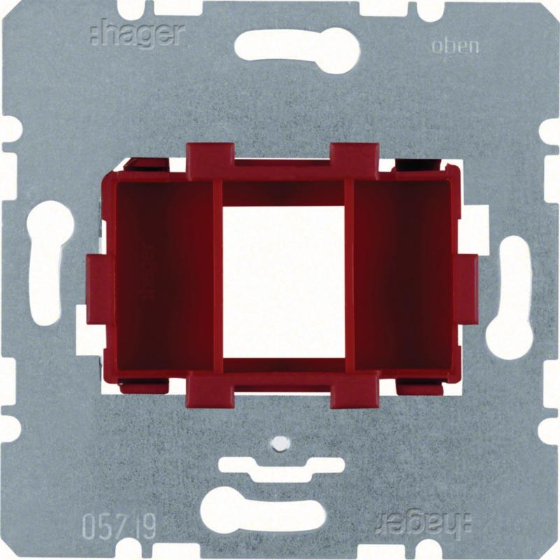 Hager Tragplatte roter Aufnahme 1-fach Modul