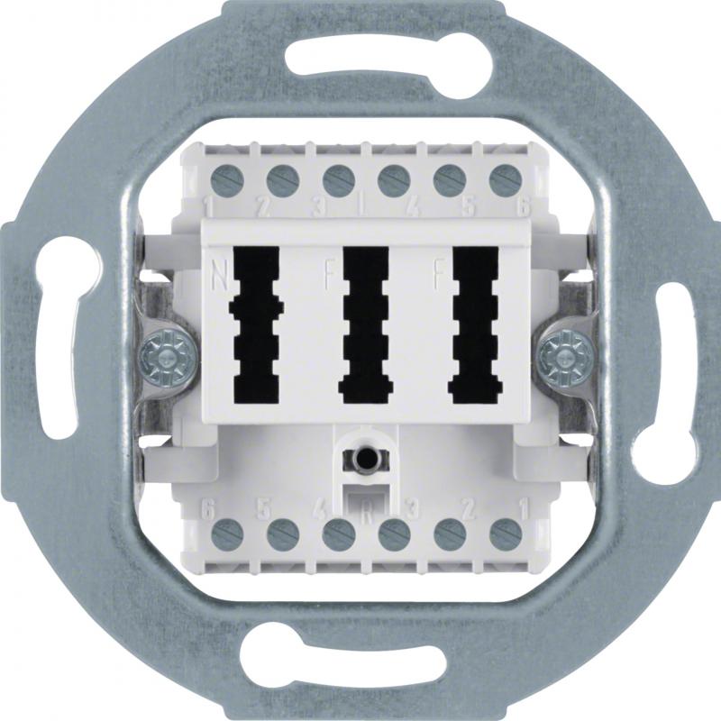 Hager TAE-Anschlussdose 2 X 6/6Nff Modul-Ein