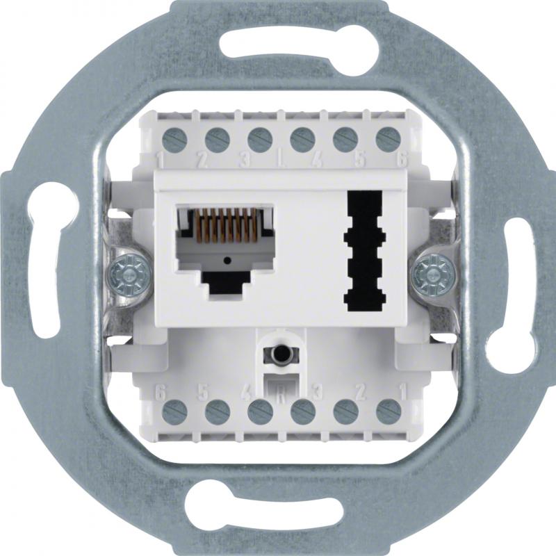 Hager UAE 8(6)/TAE 6 F+N-Anschlussd. Modul. pw
