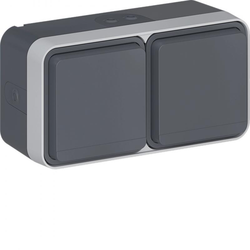 Hager Steckdose SK-S 2f waag e BS KD 4E W.1 gr