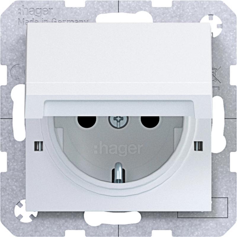 Hager Stkd SCHUKO KLD EHBS A.x/C.x lweiß matt