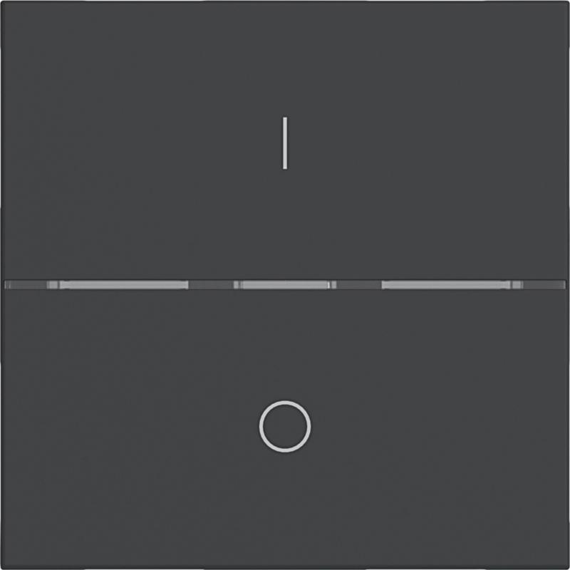 Hager Abdeck. Taster 1f I/O A.x/C.x schw matt