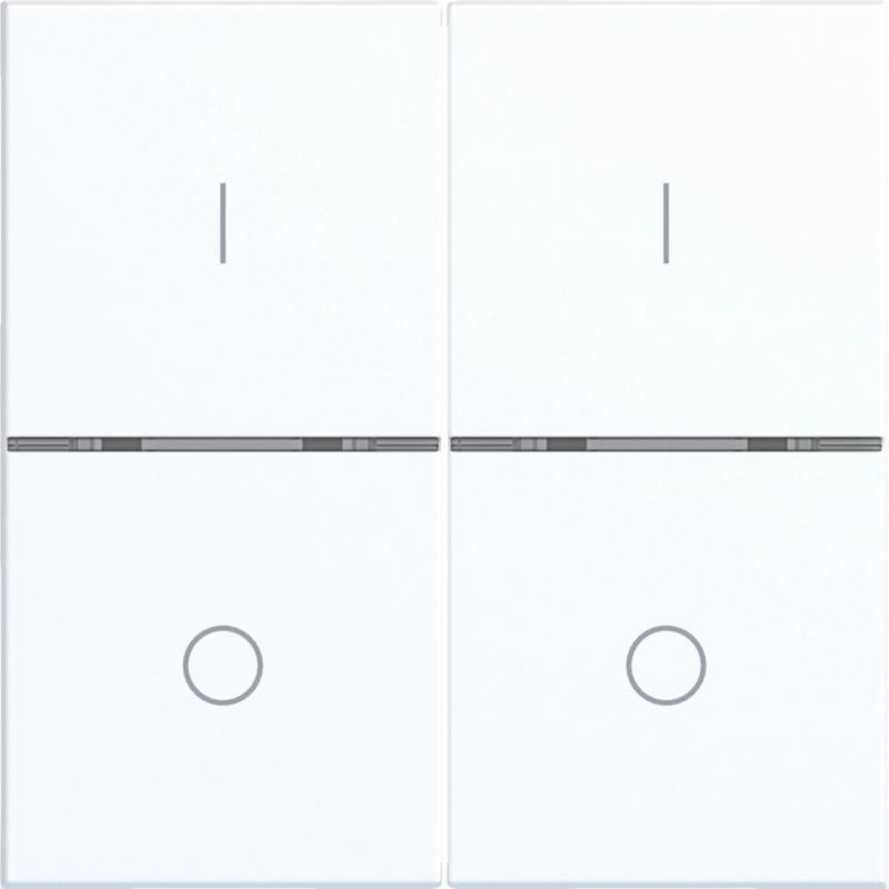 Hager Abdeck. Taster 2f I/O A.x/C.x lweiß matt