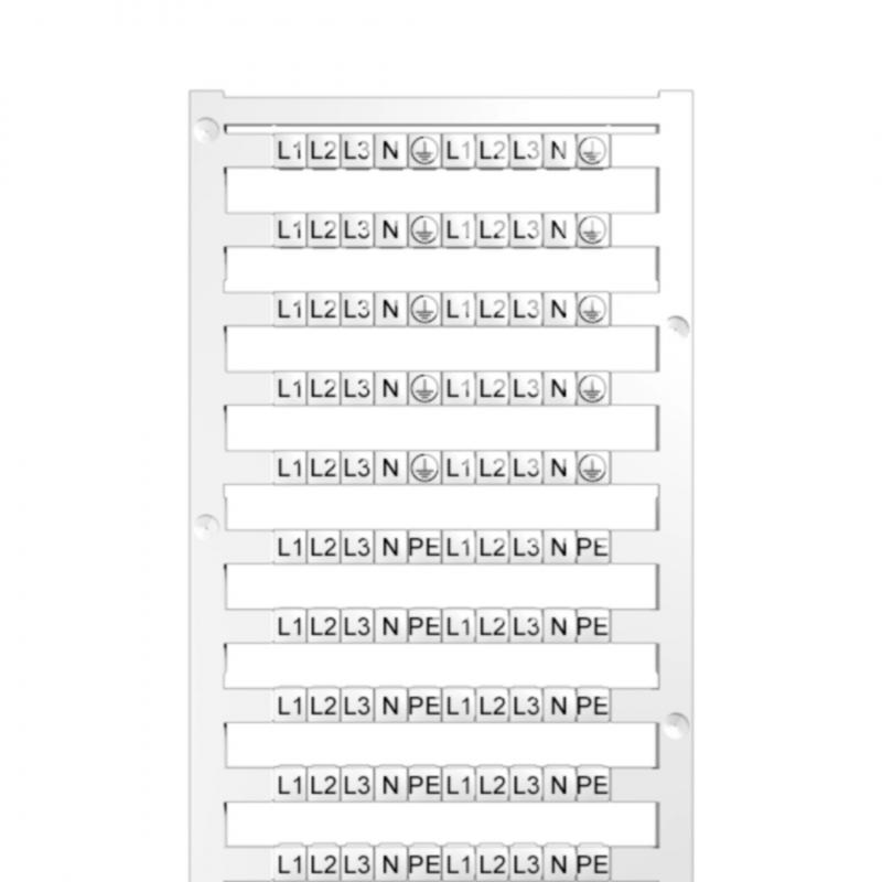 Hager Bezeichnungsstreifen L1,L2,L3,N,PE