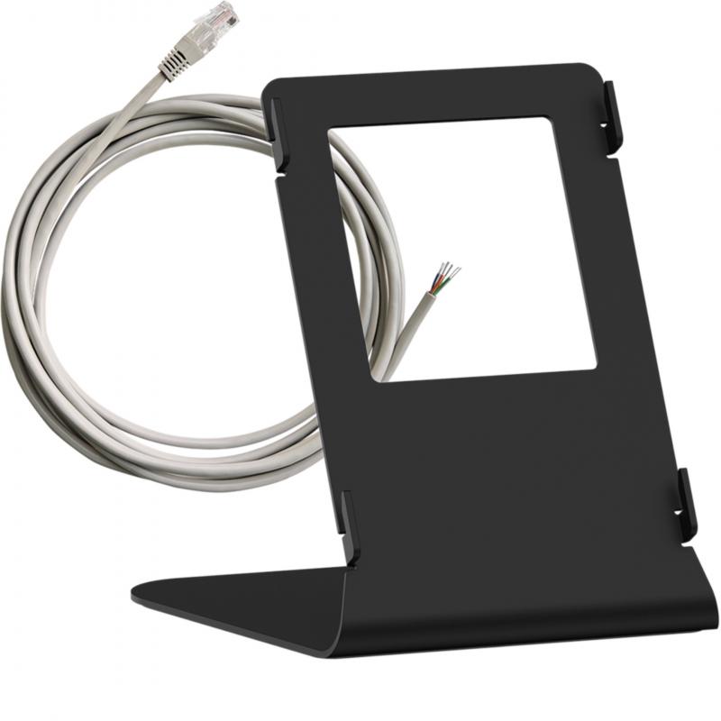 Hager Tischaufsteller, intercom, schwarz