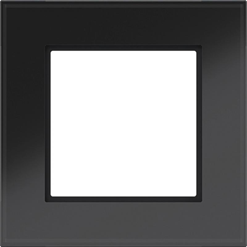 Hager Rahmen 1fach A.8 Glas schwarz glänzend