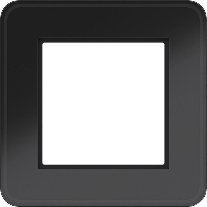Hager Rahmen 1fach C.8 Glas schwarz glänzend