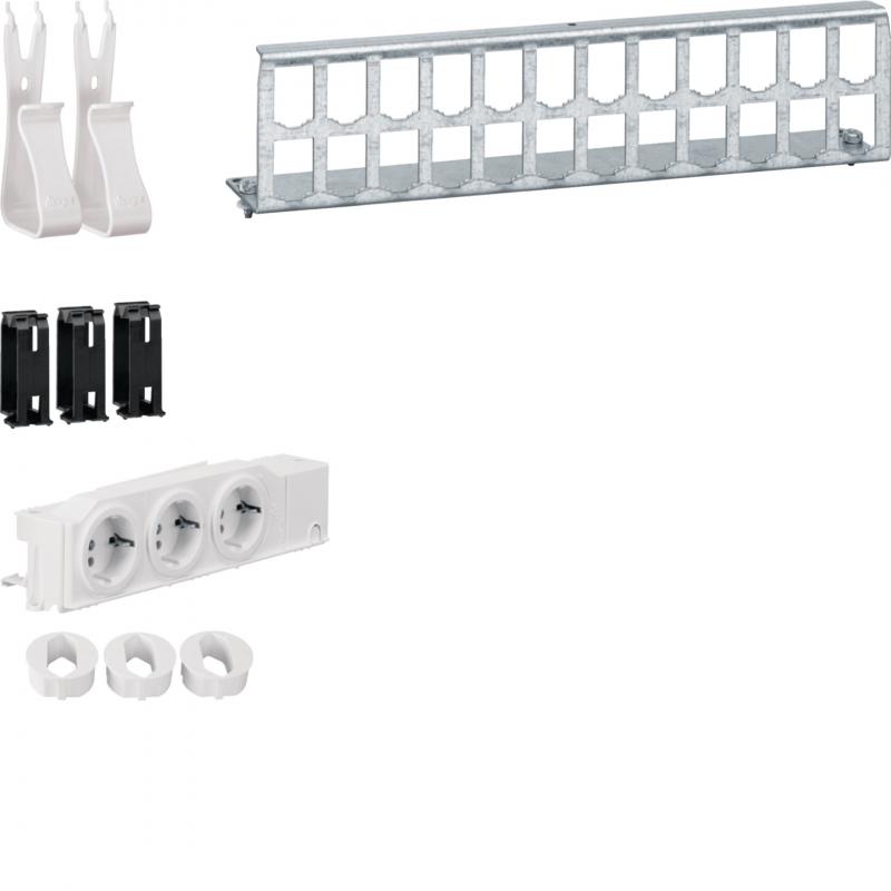 Hager Multimedia Kit,mit Steckdose,Patch-Panel