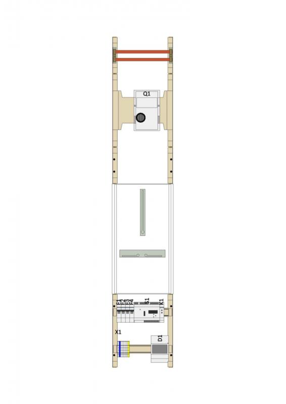 Hager Wandlerschrank, PVFeld, Univ.N, MCCB 125A mit Motorantrieb, SG-Platz, NA S