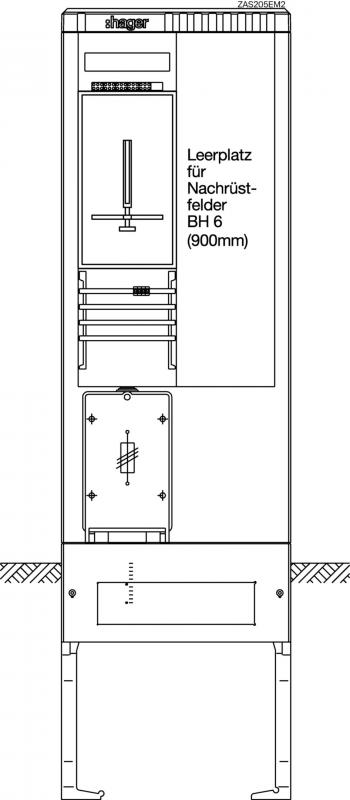 Hager ZAS,universZ,205,1ZP,3HZ,5P,1LF,HAK