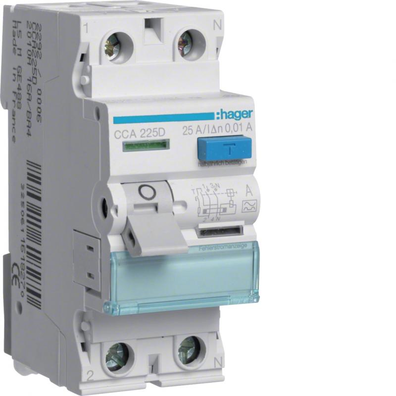 Hager FI-Schalter 2P 6kA 25A 10mA Typ A