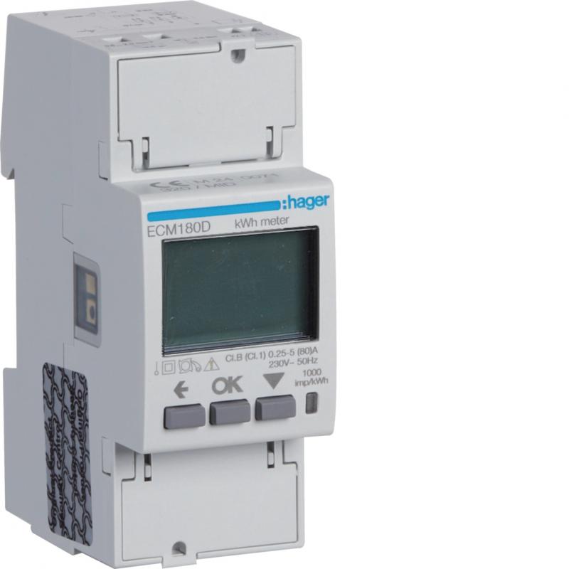 Hager Energiezähler 1ph,direkt 80A, MBUS, MID
