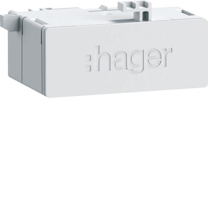 Hager RJ45-Buchse in Patch/Patch 180° für WAN-/LAN-Anwendung, IP20, CAT 6A
