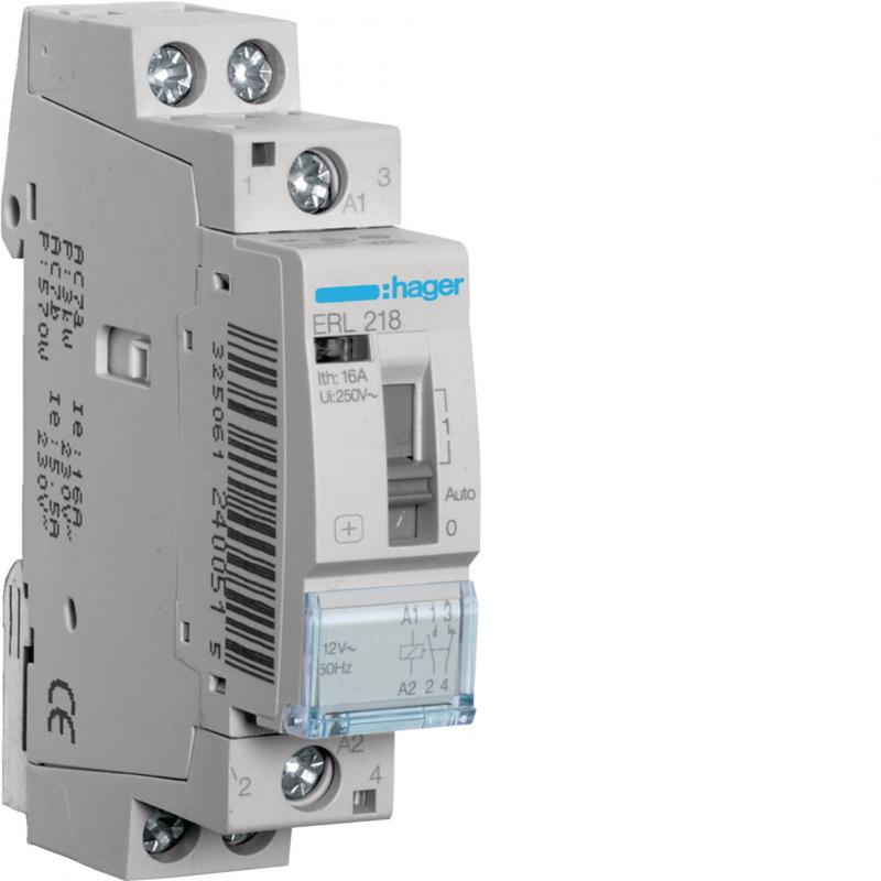 Hager Installationsrelais 16A 1S+1Ö 12V