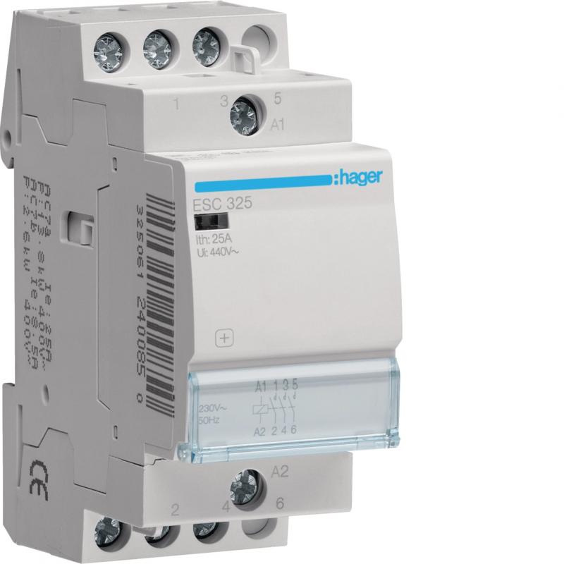 Hager Installationsschütz 25A 3S 230V
