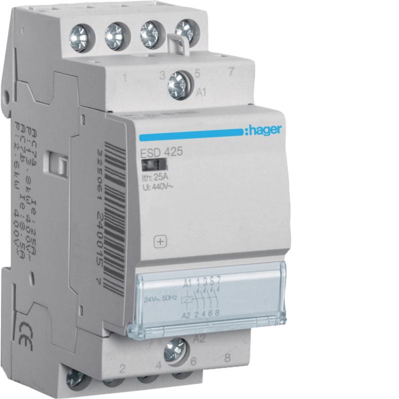 Hager Installationsschütz 25A 4S 24V