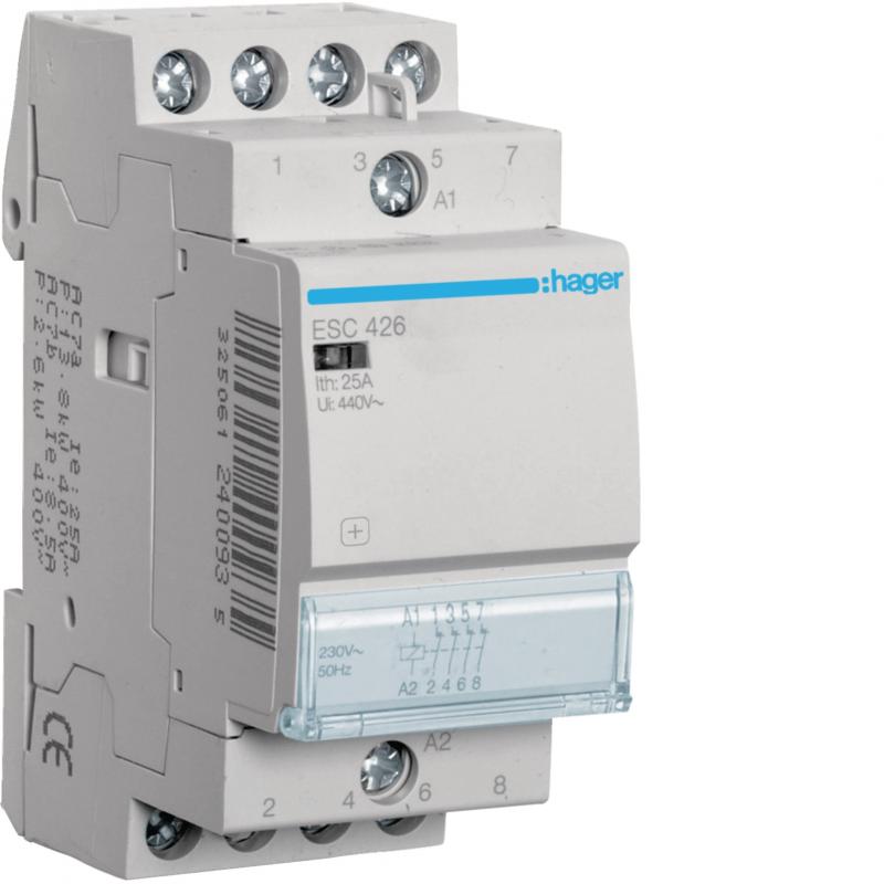 Hager Installationsschütz 25A 4Ö 230V