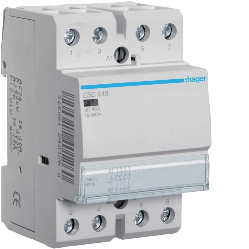 Hager Installationsschütz 40A 3S+1Ö 230V