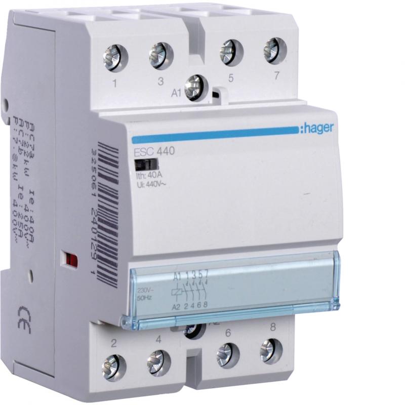 Hager Schütz / Schaltschütz in Kompaktbauweise, 40A, 4S, 230V AC