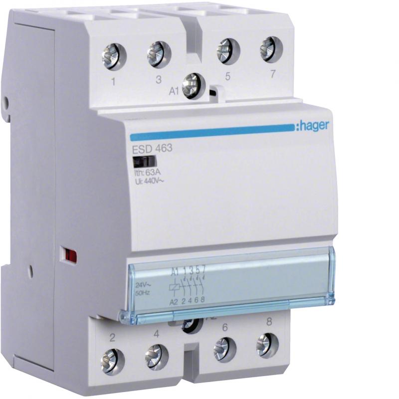 Hager Installationsschütz 63A 4S 24VAC