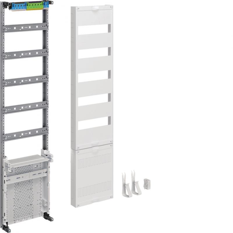 Hager Verteilerfeld, univers Z, Höhe 1050mm, 5-reihig, 1-feldig, mit APZ unten