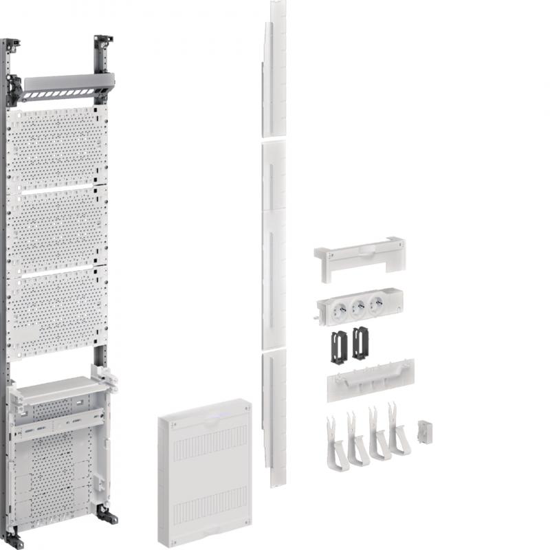 Hager Multimediafeld Telekommunikation, univers Z, H:1050mm, 1-feldig, mit APZ u