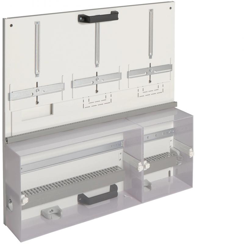 Hager Zählerwechselplatte, Zählertafel Zubehör, Größe 3, 2/3 VNV- und 1/3 Kunden