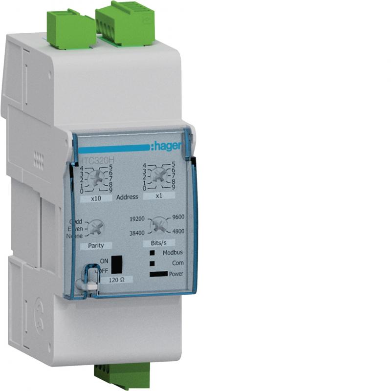 Hager KOM-Modul Modbus RTU 2 Ein-/2 Ausgänge