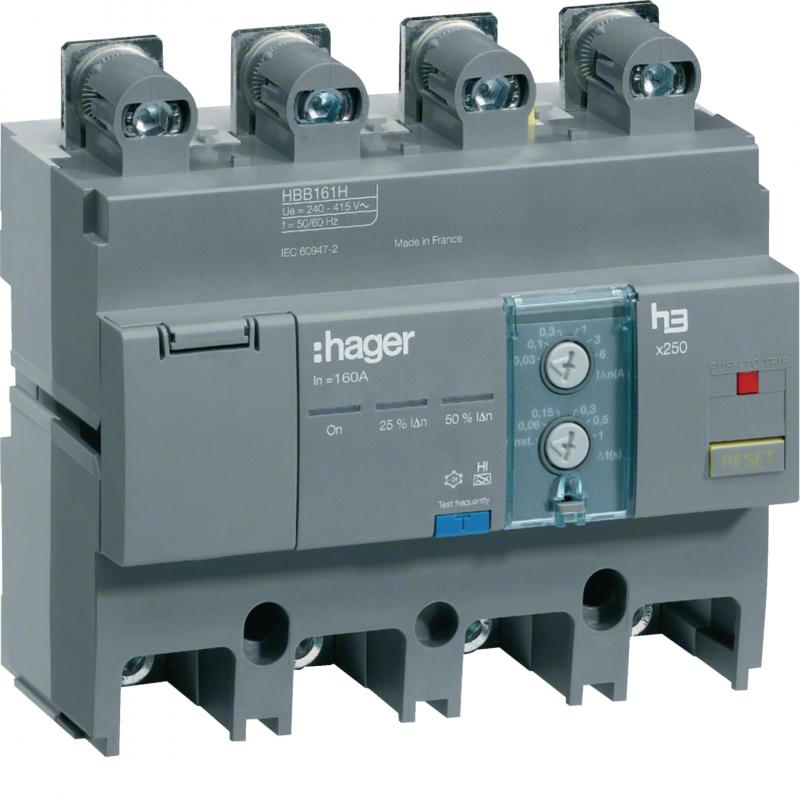 Hager FI-Block x250 4P 160A Idn einstellbar