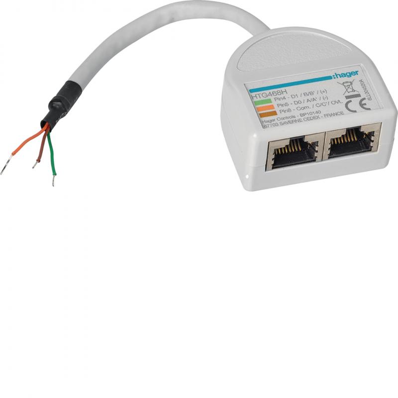 Hager RJ45 2 Buchsenstecker-Adern