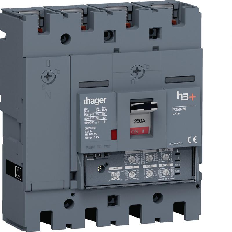 Hager Leistungssch. h3+ P250 LSI 4x250A 50kA