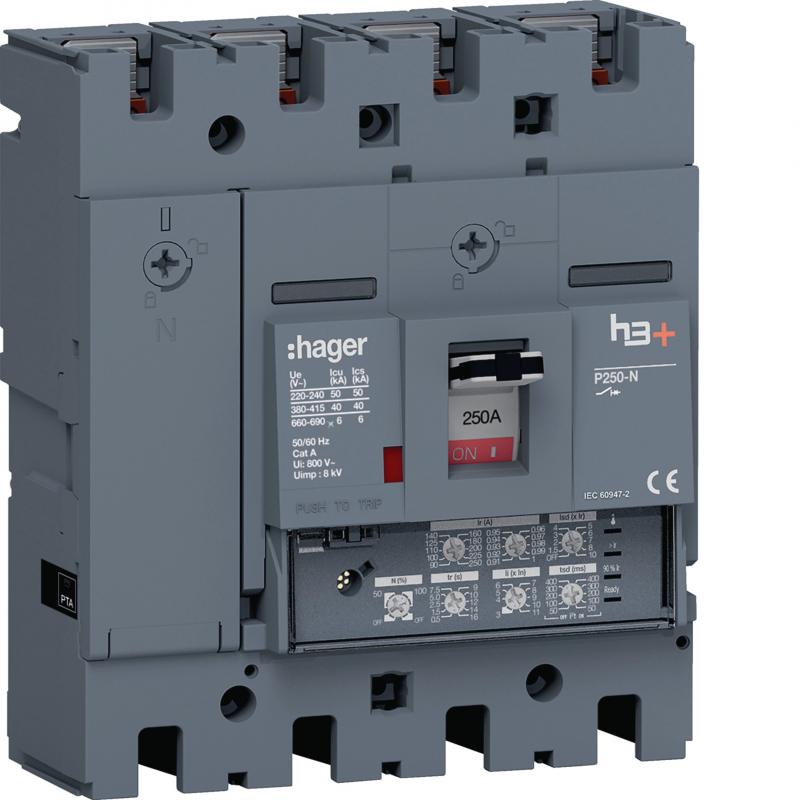 Hager Leistungssch. h3+ P250 LSI 4x250A 40kA