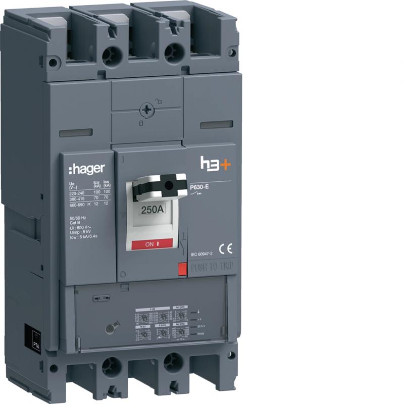 Hager Leistungsch. h3+ P630 LSI 3x250A 70kA