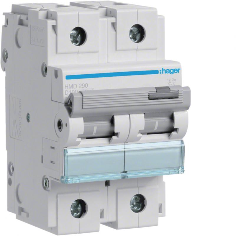 Hager LS-Schalter 2 polig 15kA D-100A 3M