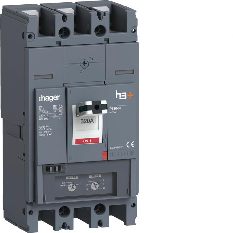 Hager Leistungsschalt. h3+ P630 TM 3x320A 40kA