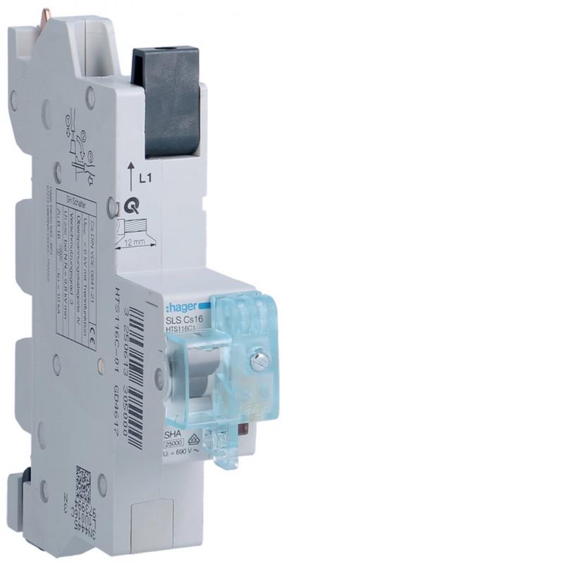 Hager SLS-Schalter 1P Cs-16A Sammelschiene QC