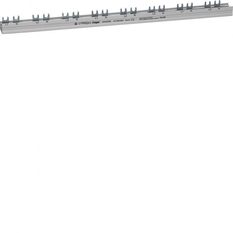 Hager Phasenschiene 3P+N für ARFxxxD 24 Module