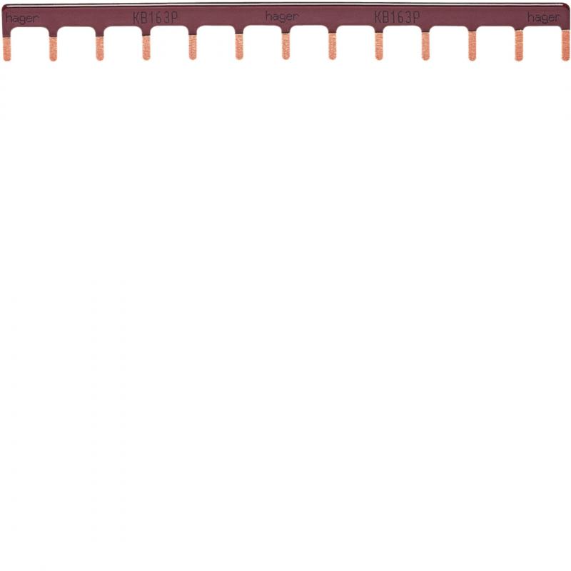 Hager Kammschiene 1P Stift 10mm² 63A 13M braun