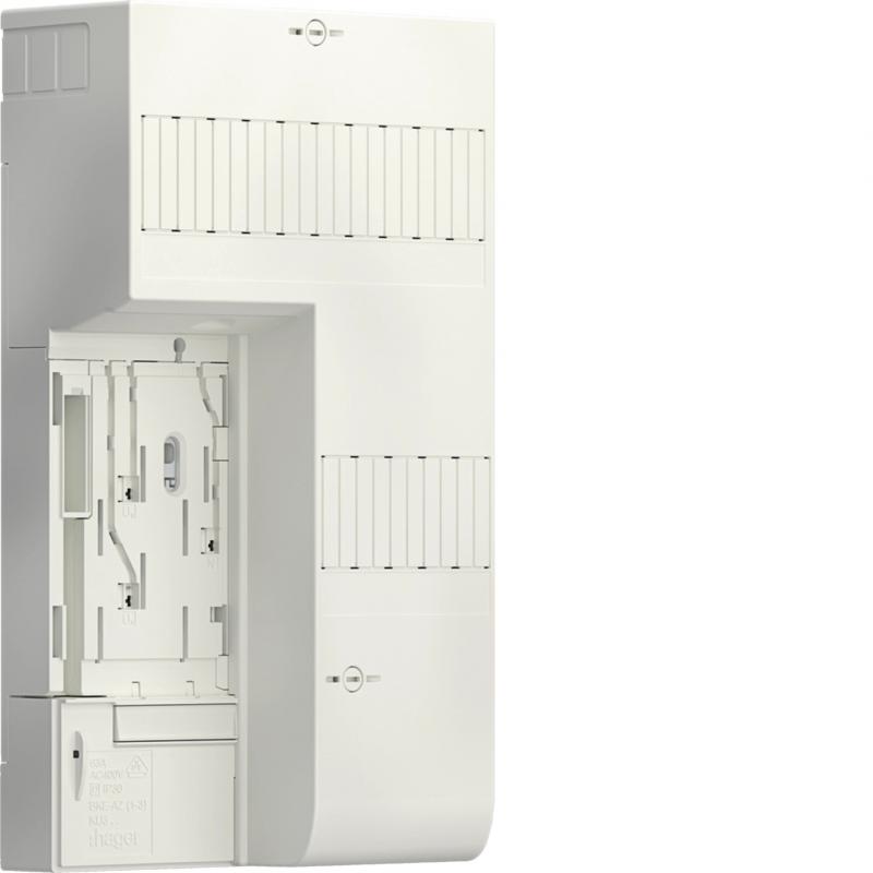 Hager Zählertragplatte BKE-AZ 3-phasig, univers Z, mit RfZ, 5+10 Platzeinheiten