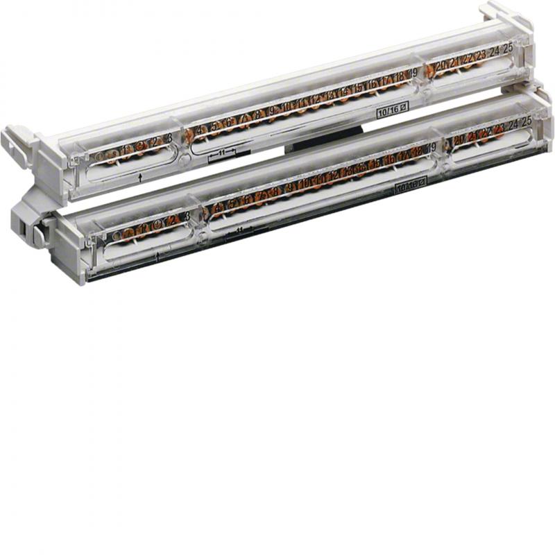Hager PE/N-Klemme,universZ, 2x25 Klemmstellen