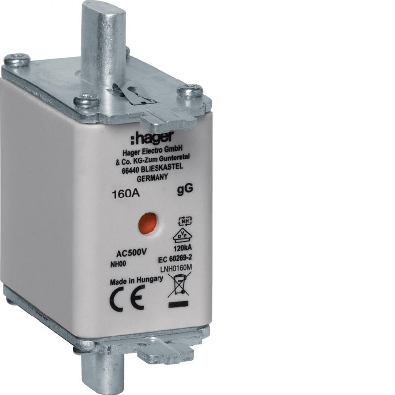 Hager NH-Sicherung NH00 gG 500V 160A K-Melder